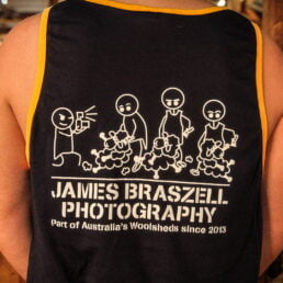 Shearer Singlet Stick Figures (Back) - James Braszell Photography